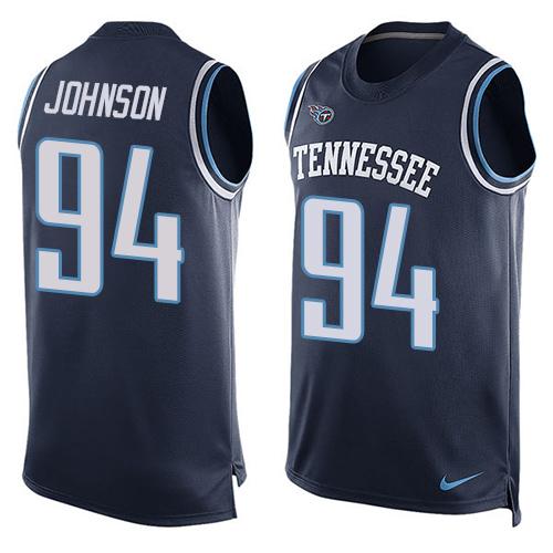 Nike Titans #94 Austin Johnson Navy Blue Alternate Men's Stitched NFL Limited Tank Top Jersey - Click Image to Close